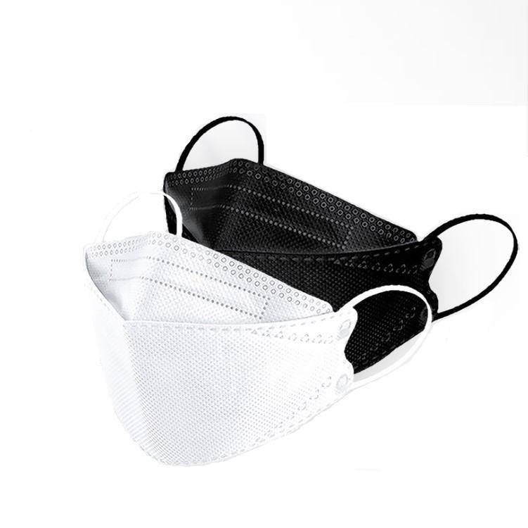 10-50Pcs KF94 Comfortable Fish Type Mask(White&Black)