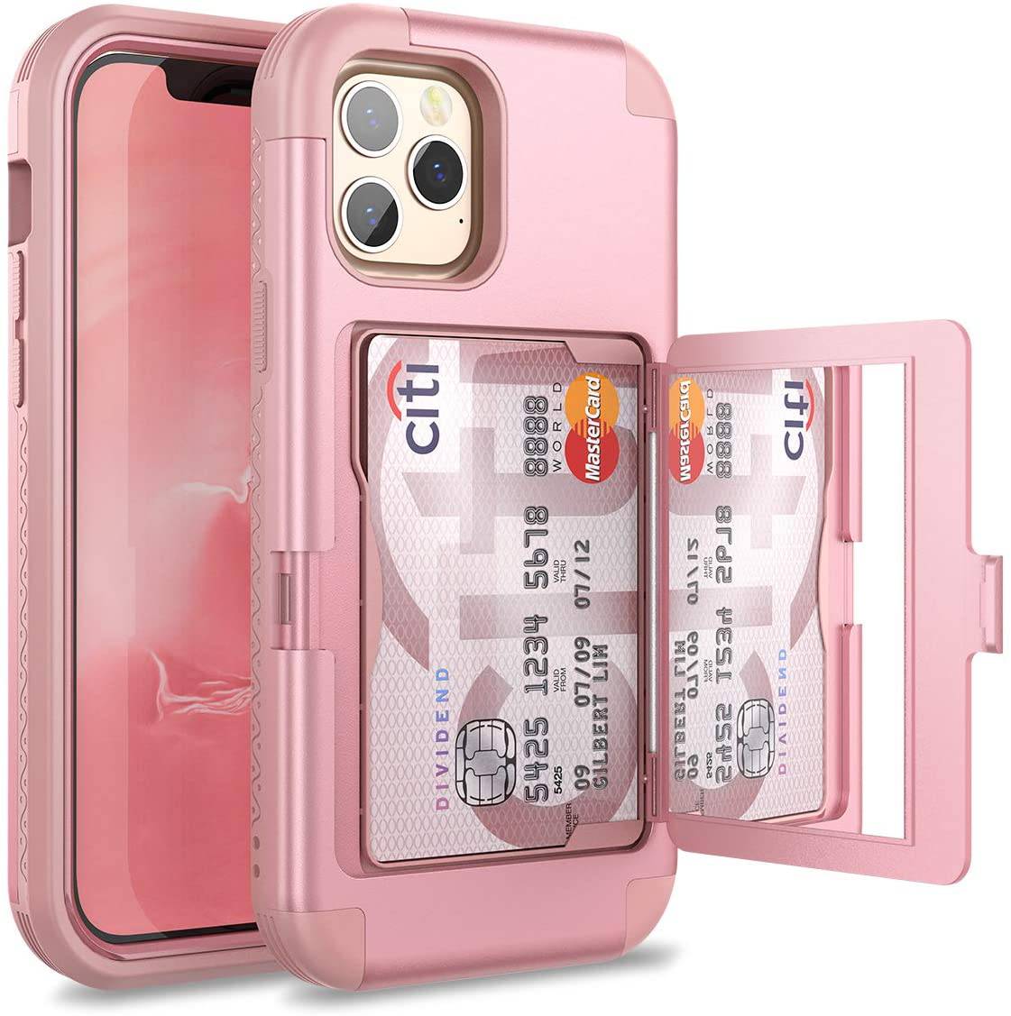 2-in-1 Heavy Duty Protection Case With Hidden Mirror For iPhone 12 Series