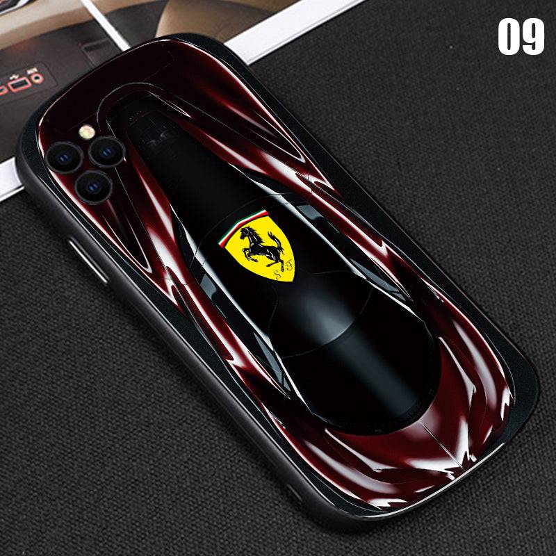 2022 3D Elliptical Glass Racing Car iPhone Case