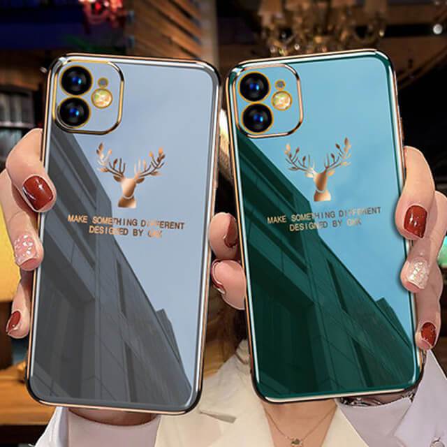 2022 Deer Pattern Camera All-inclusive Electroplating Process iPhone Case