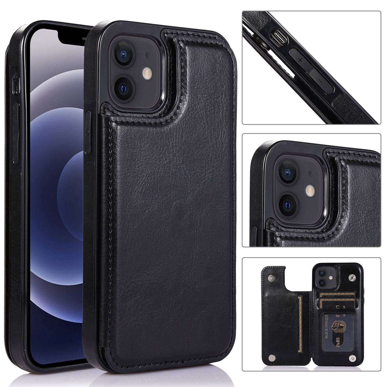 4 IN 1 Luxury Leather Case For iPhone