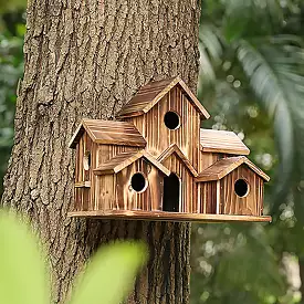 6 Hole Handmade Bird House - GIFT FOR NATURE LOVERS