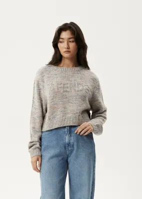 AFENDS Womens Ambient - Knit Jumper - Blue