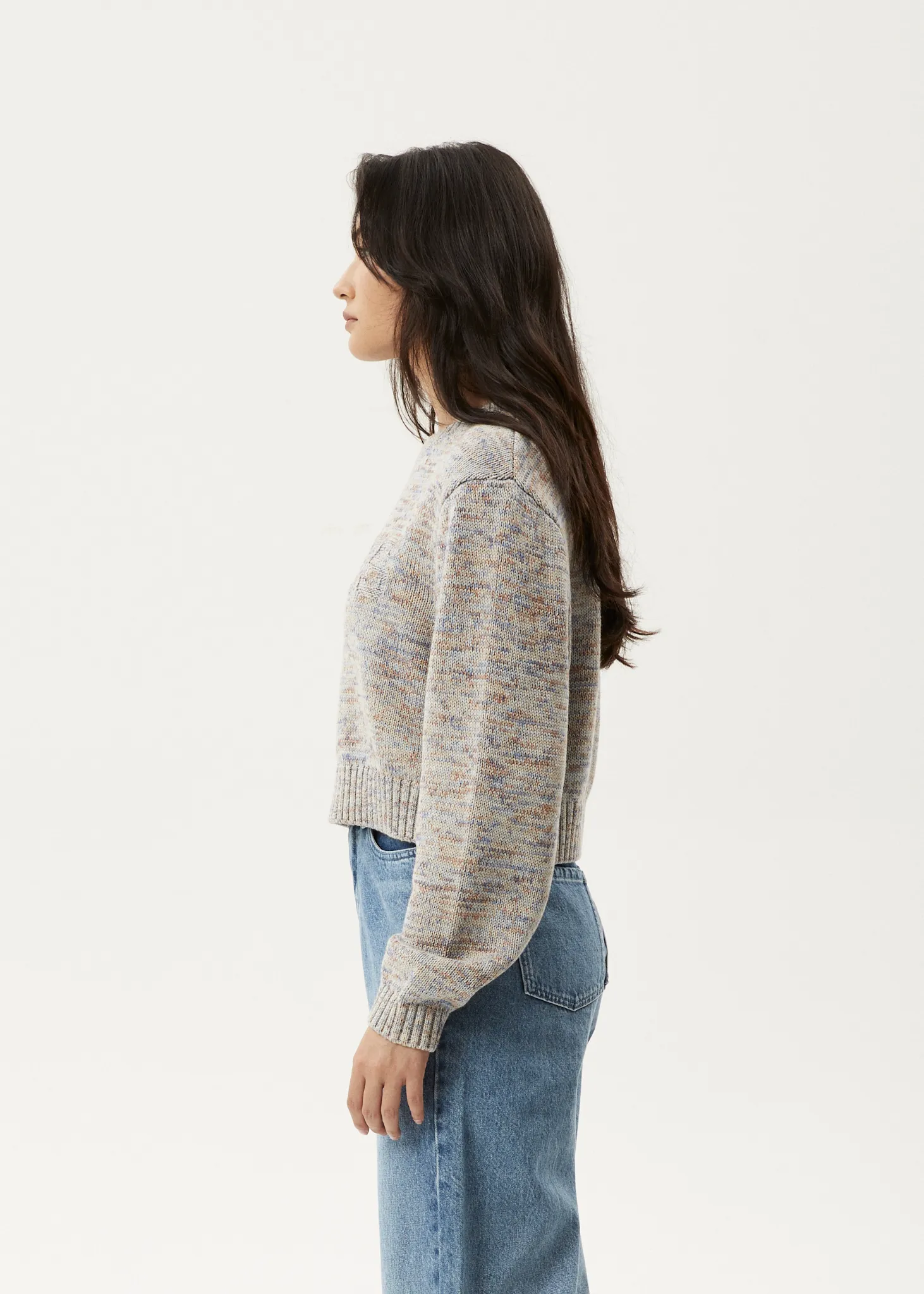 AFENDS Womens Ambient - Knit Jumper - Blue