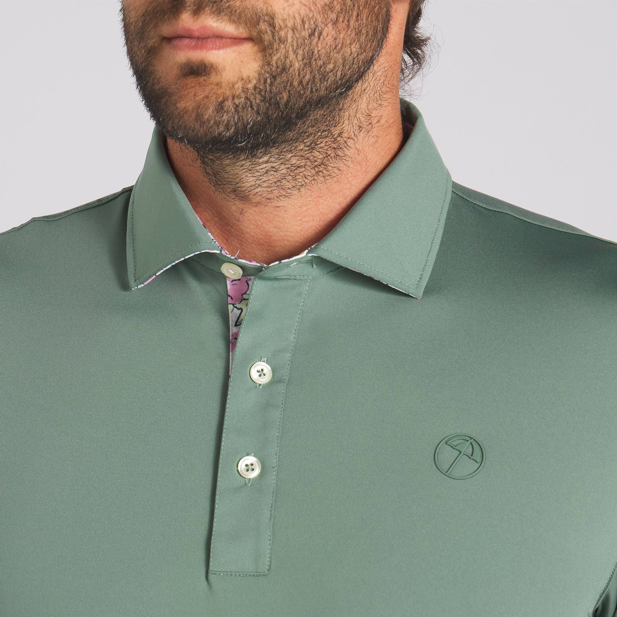 AP Floral Trim Golf Polo