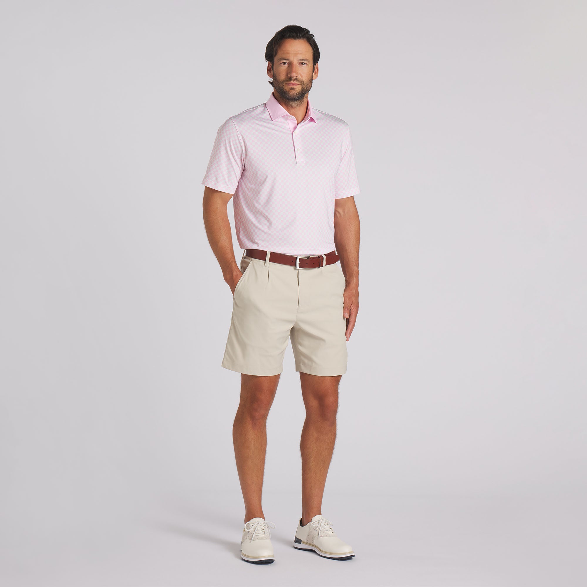 AP MATTR Checkered Golf Polo