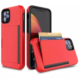 Armor Protective Card Holder Case for iPhone