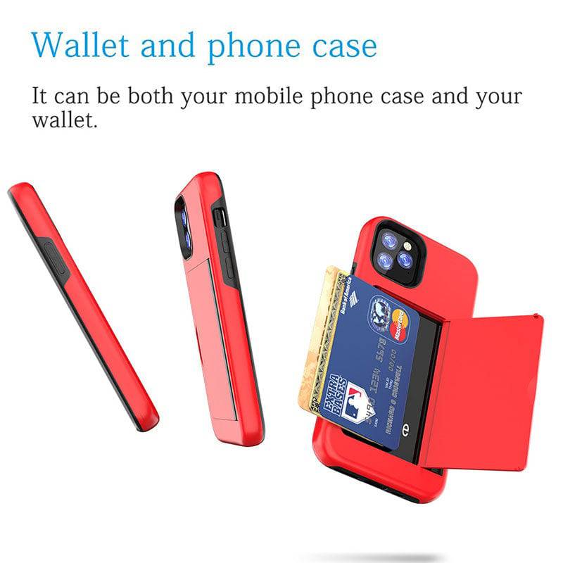 Armor Protective Card Holder Case for iPhone