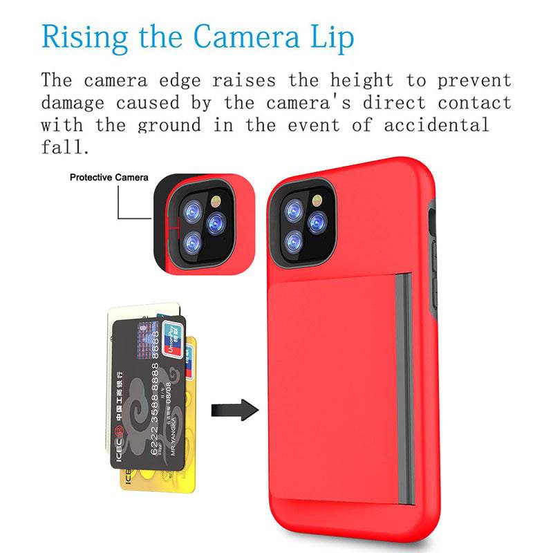 Armor Protective Card Holder Case for iPhone