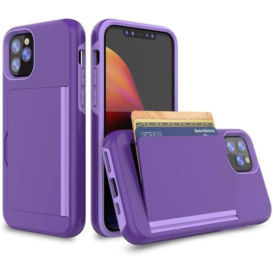 Armor Protective Card Holder Case for iPhone