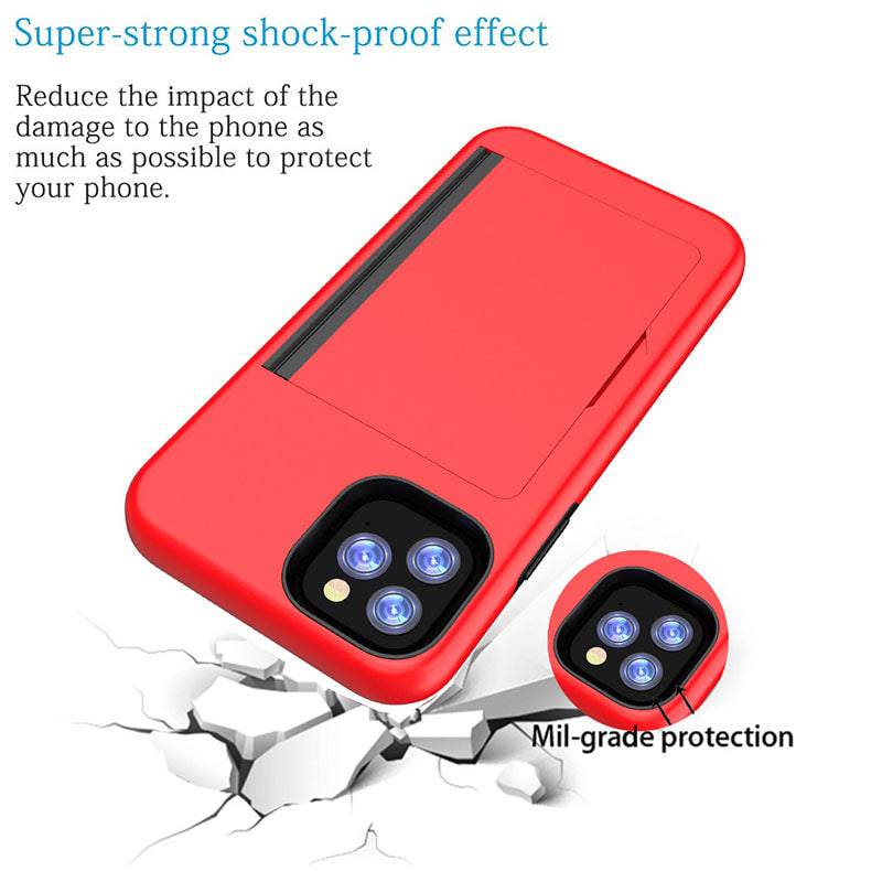 Armor Protective Card Holder Case for iPhone