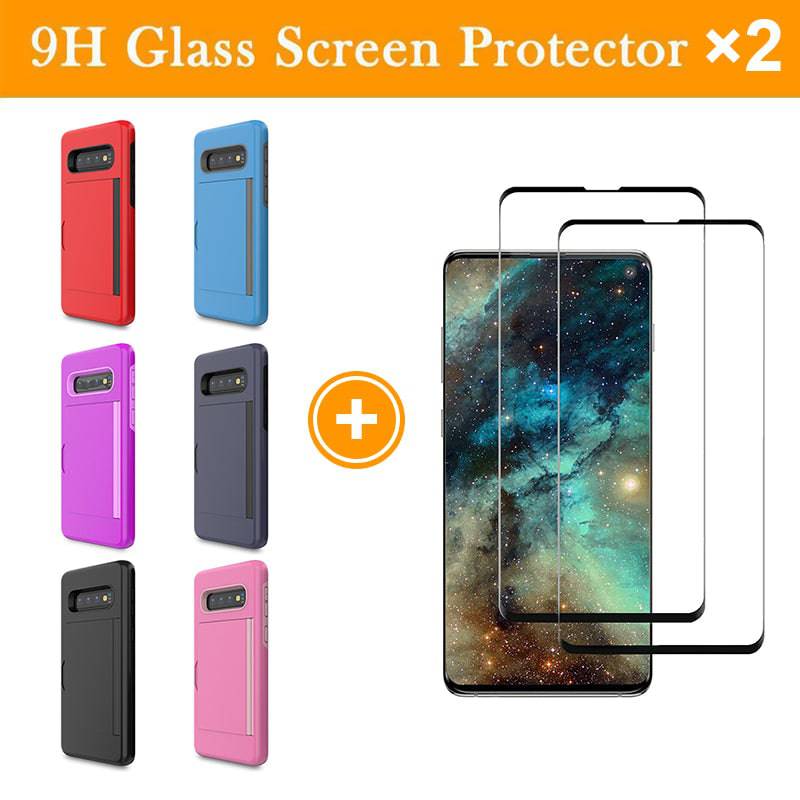 Armor Protective Card Holder Case for Samsung S10