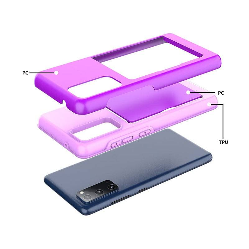 Armor Protective Card Holder Case for Samsung S20 With 2-Pack Screen Protectors