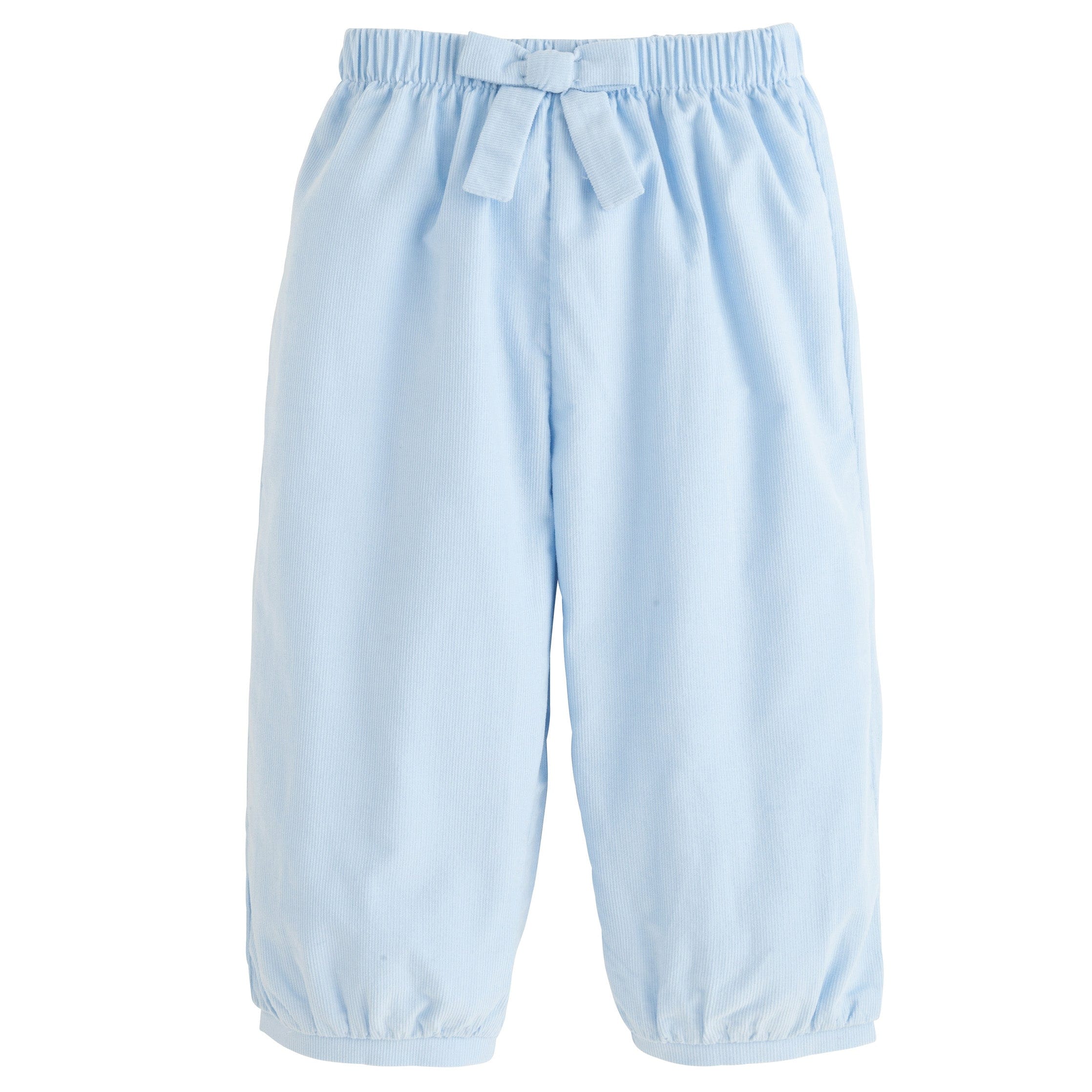 Banded Bow Pant - Light Blue Corduroy