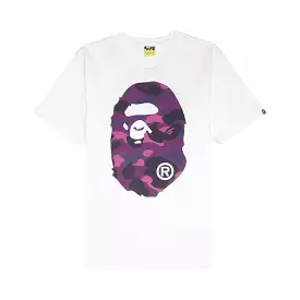 BAPE “Color Camo Big Ape” White/Purple Tee