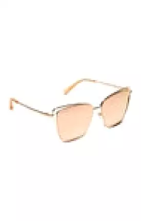 Becky III  Gold Peach Mirror Sunglasses