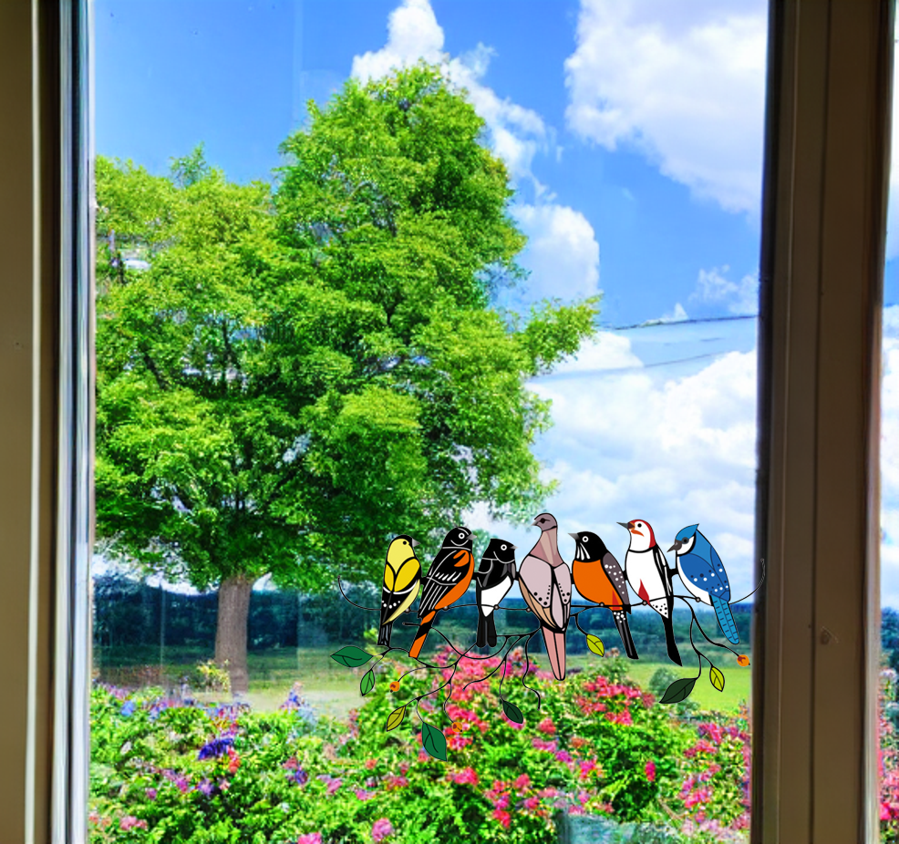 Birds Stained Window Hangings