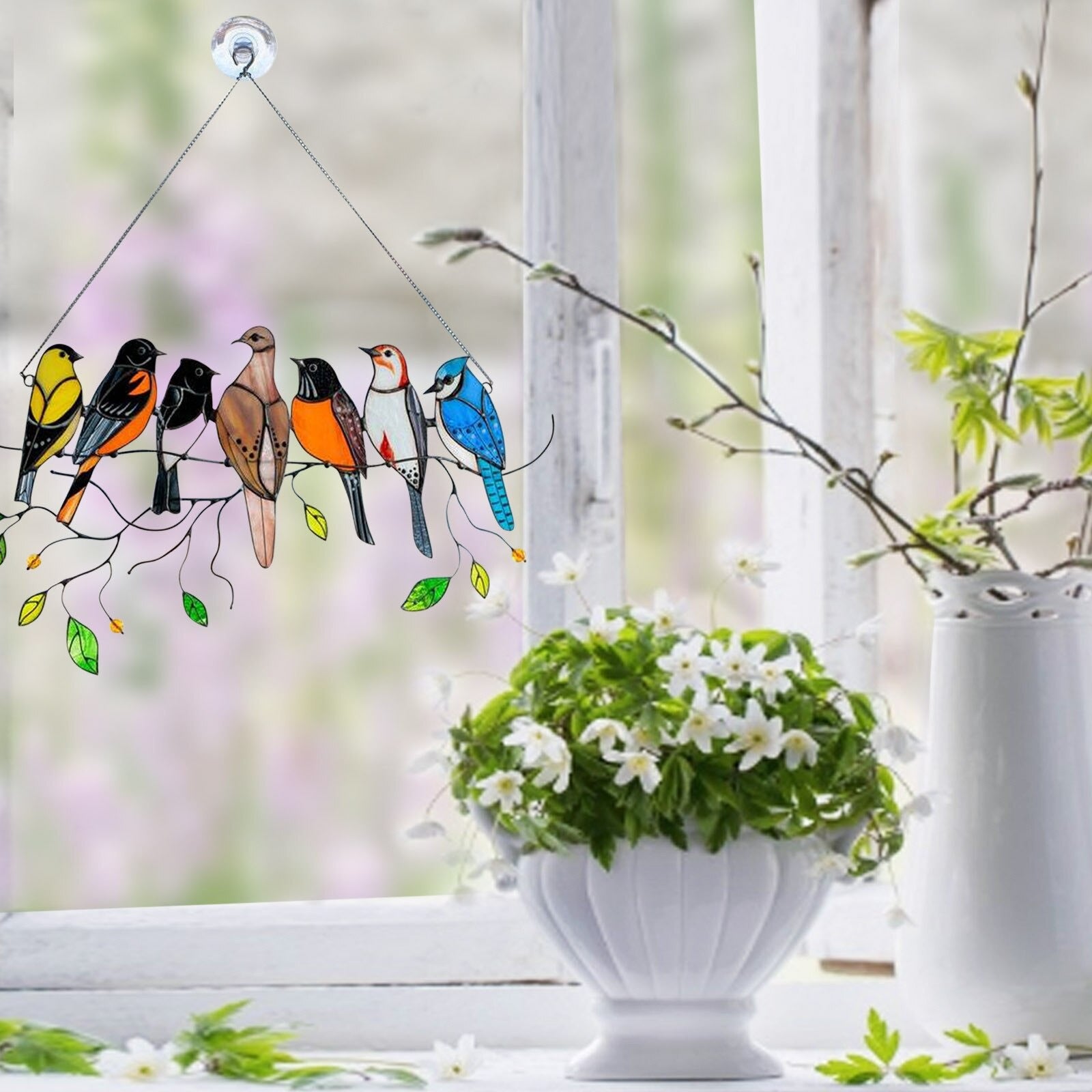 Birds Stained Window Hangings