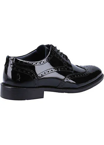 Black Dustin Brogue Patent Shoes by Hush Puppies | Look Again