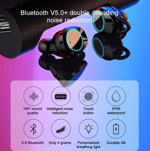 Bluetooth 5.0 Touch Control Earphone Mini Twins Wireless Earphones Stereo Headset