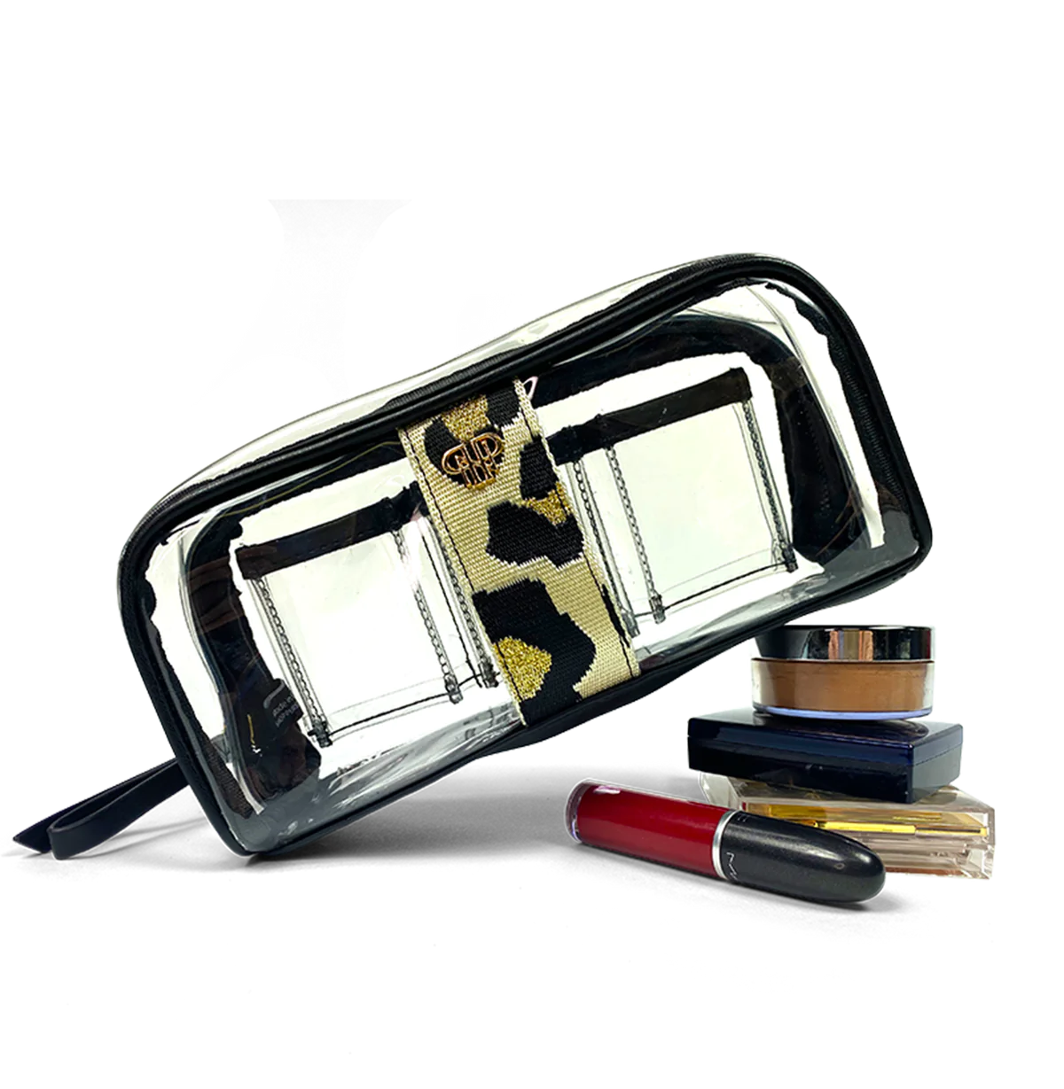 Bombshell Makeup Case - Gold Leopard