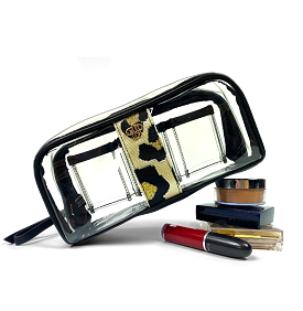 Bombshell Makeup Case - Gold Leopard