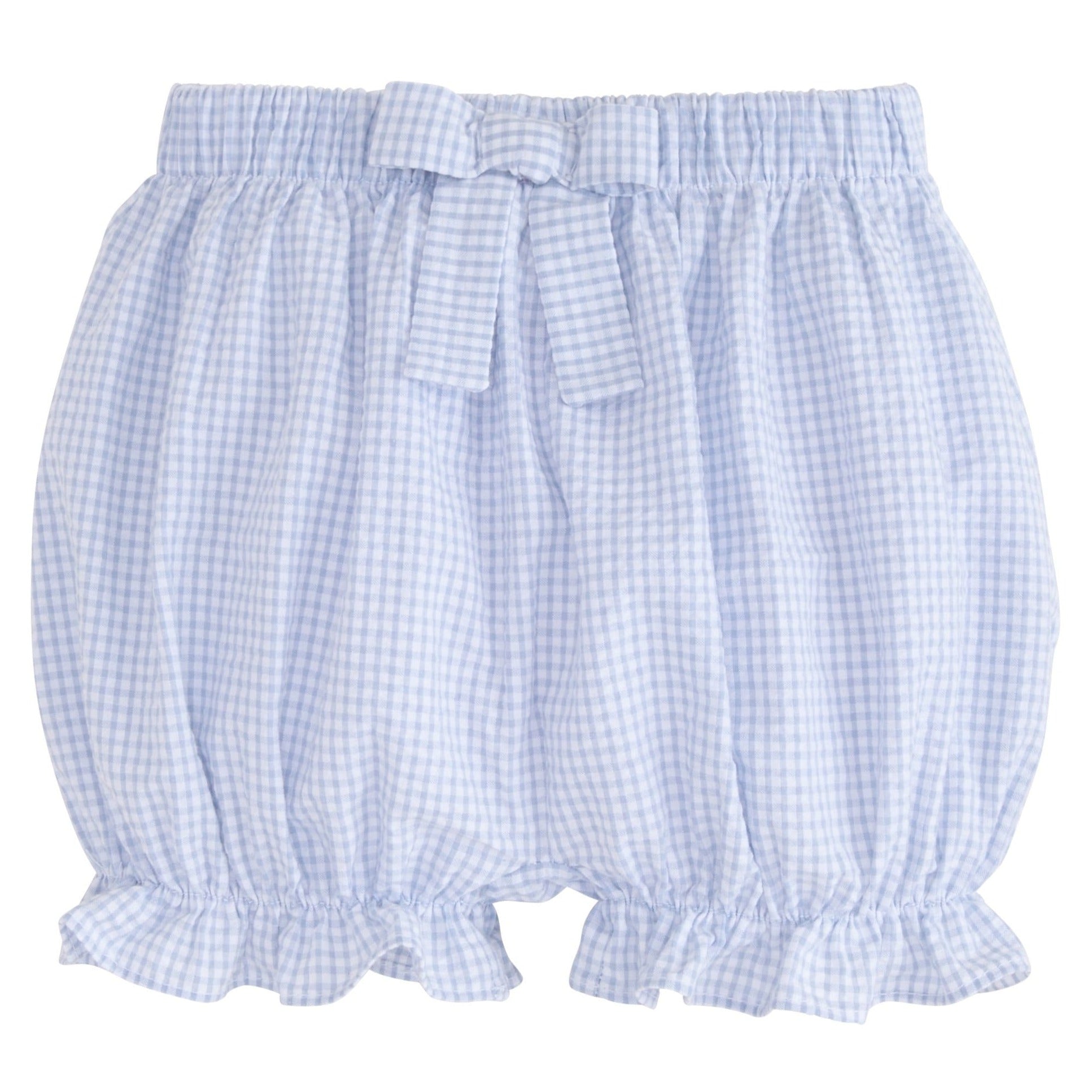 Bow Bloomers - Light Blue Gingham