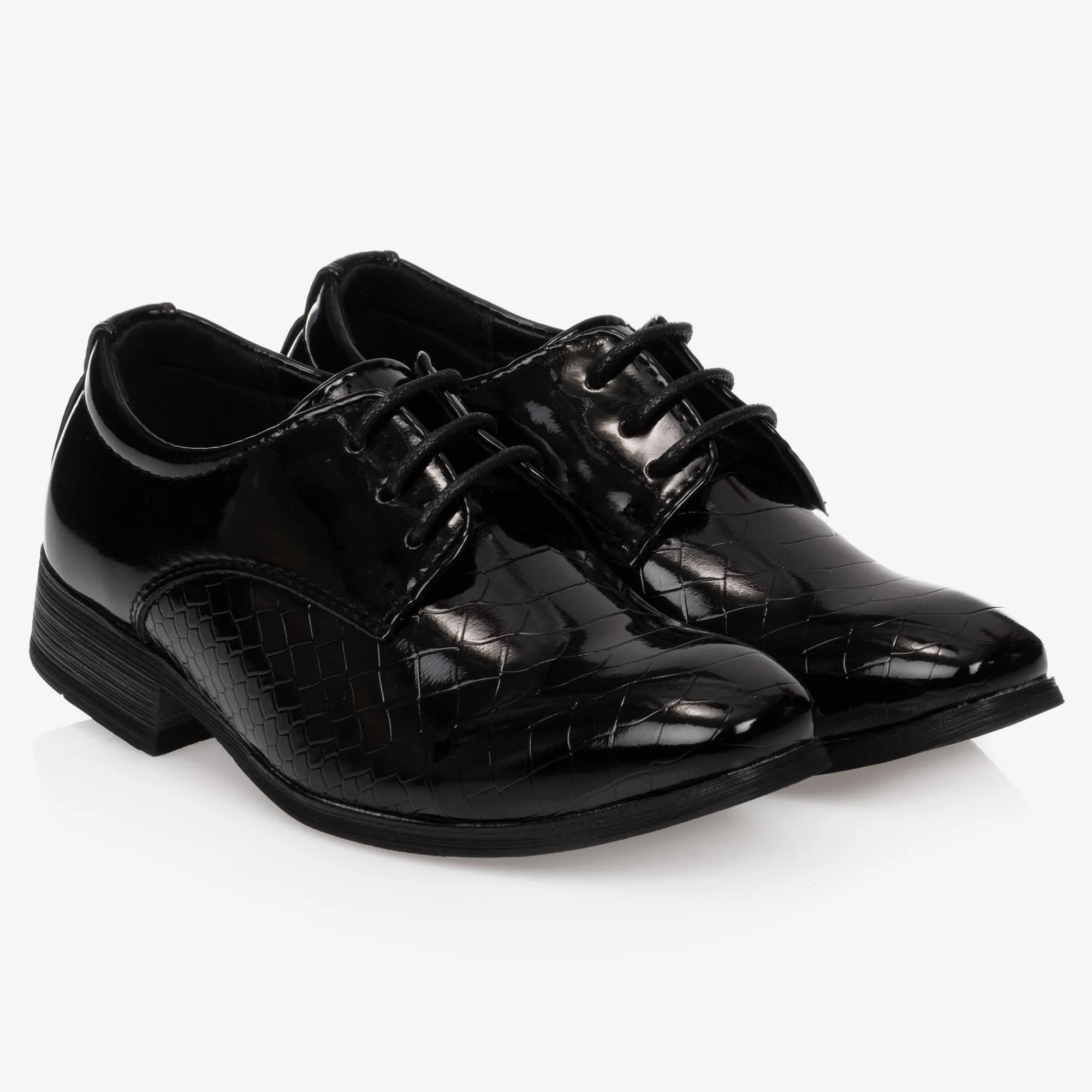 Boys Black Patent Shoes