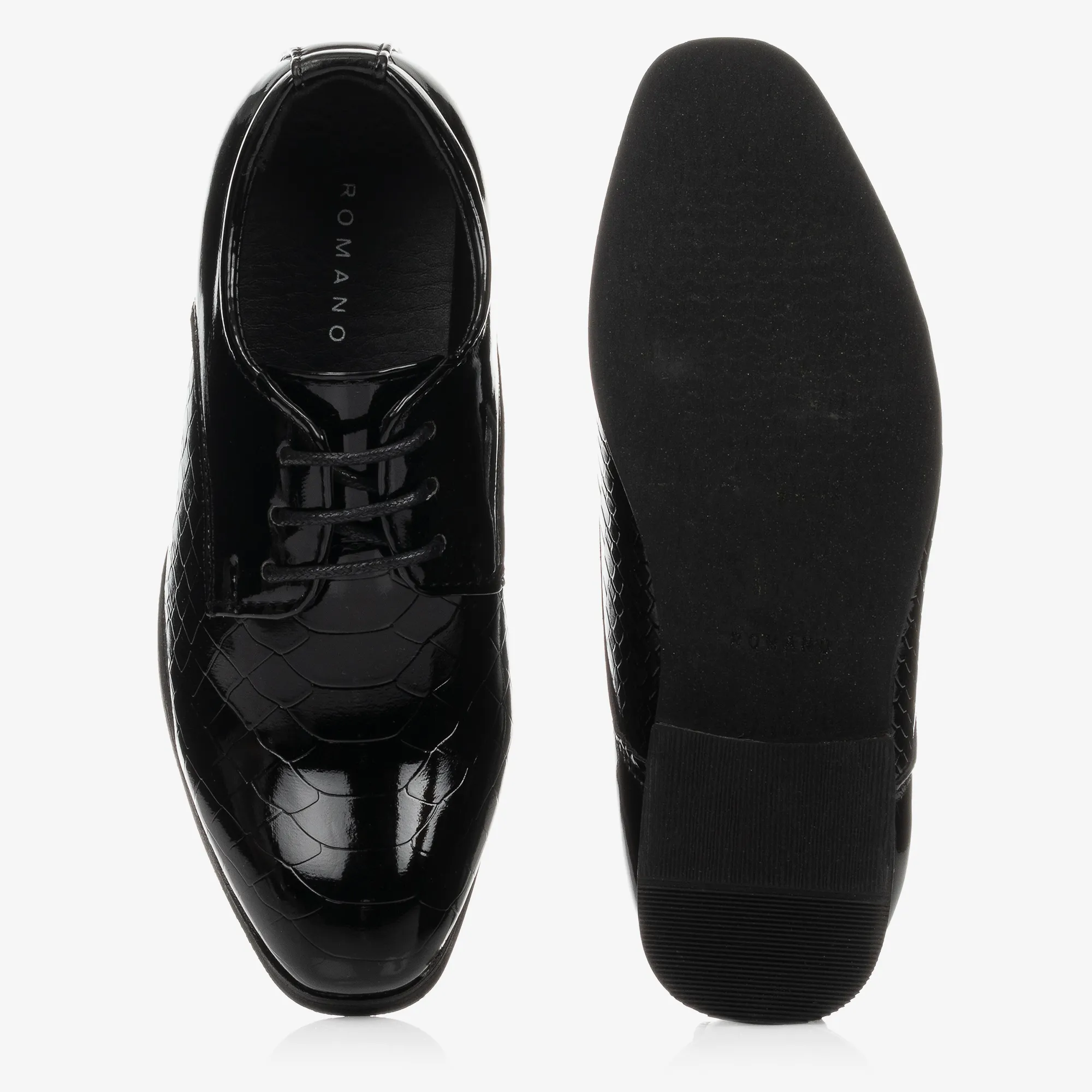 Boys Black Patent Shoes