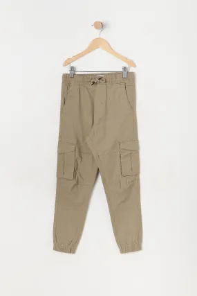 Boys Poplin Cargo Jogger