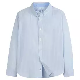 Button Down Shirt - Light Blue Thin Stripe