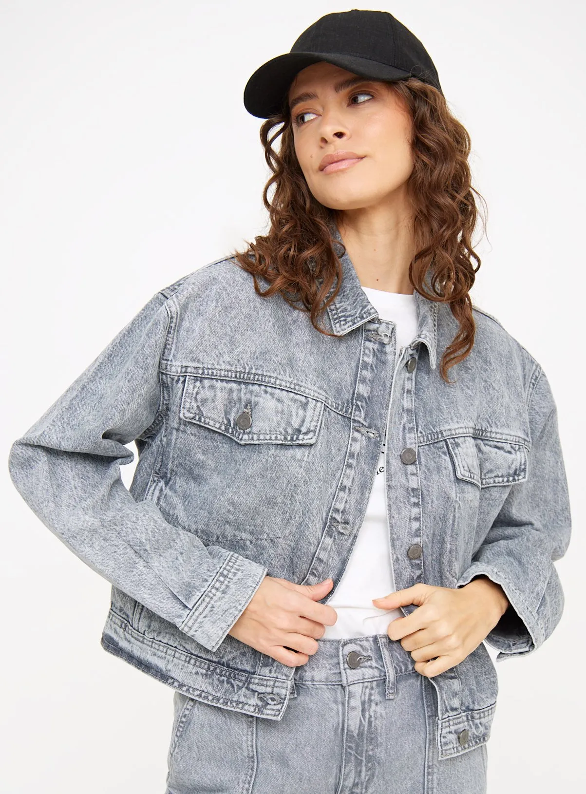 Buy Grey Twill Trucker Denim Jacket 24 | Denim jackets | Tu