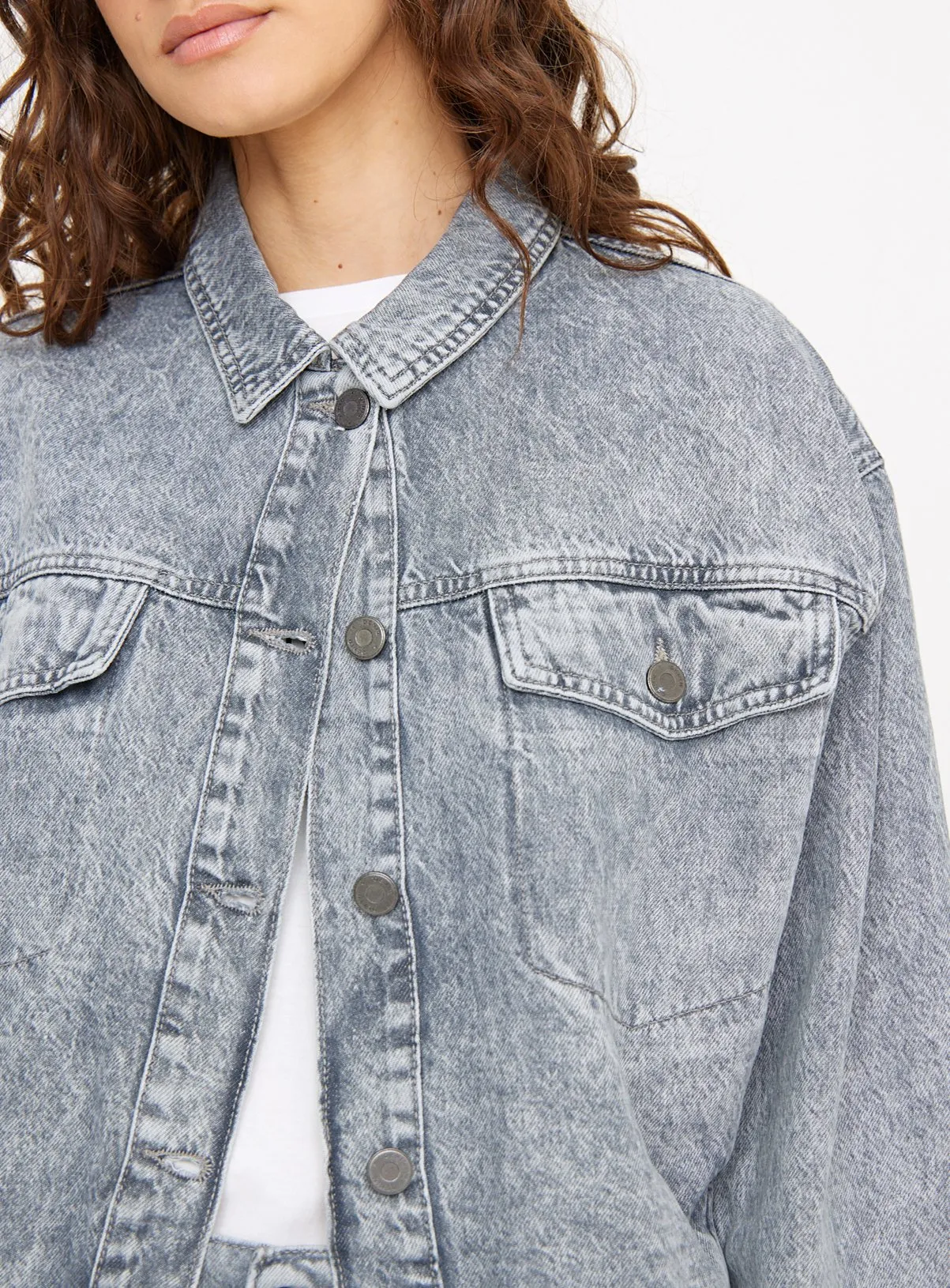 Buy Grey Twill Trucker Denim Jacket 24 | Denim jackets | Tu