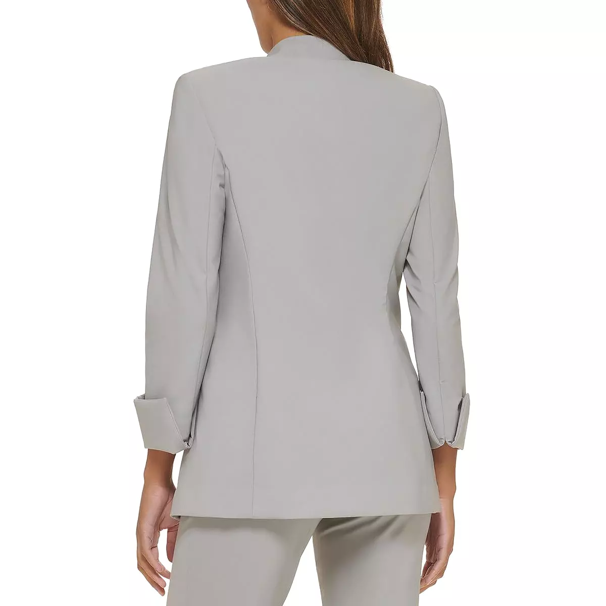 Calvin Klein Womens Petites Crepe Stretch Open-Front Blazer