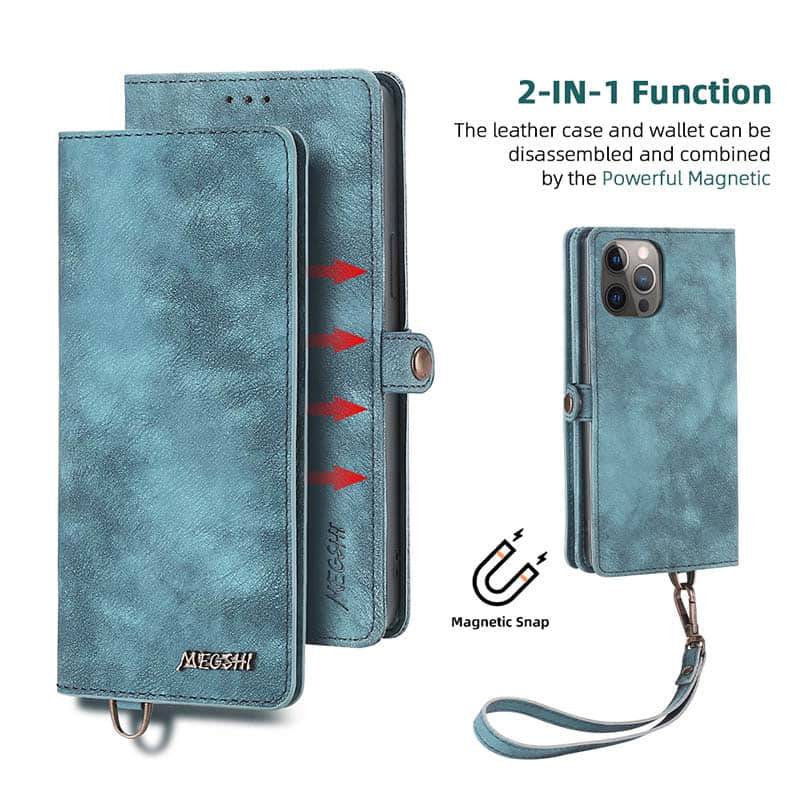 Cardholder Wrist Leather Phone Case for iPhone