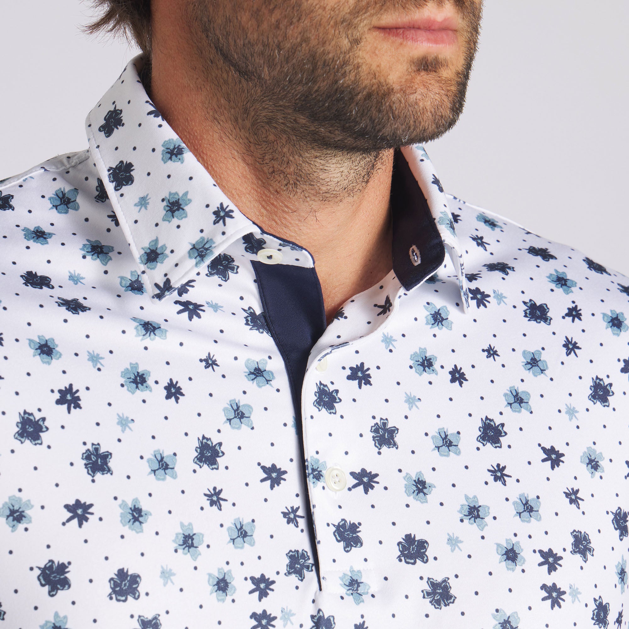 CLOUDSPUN Floral Golf Polo