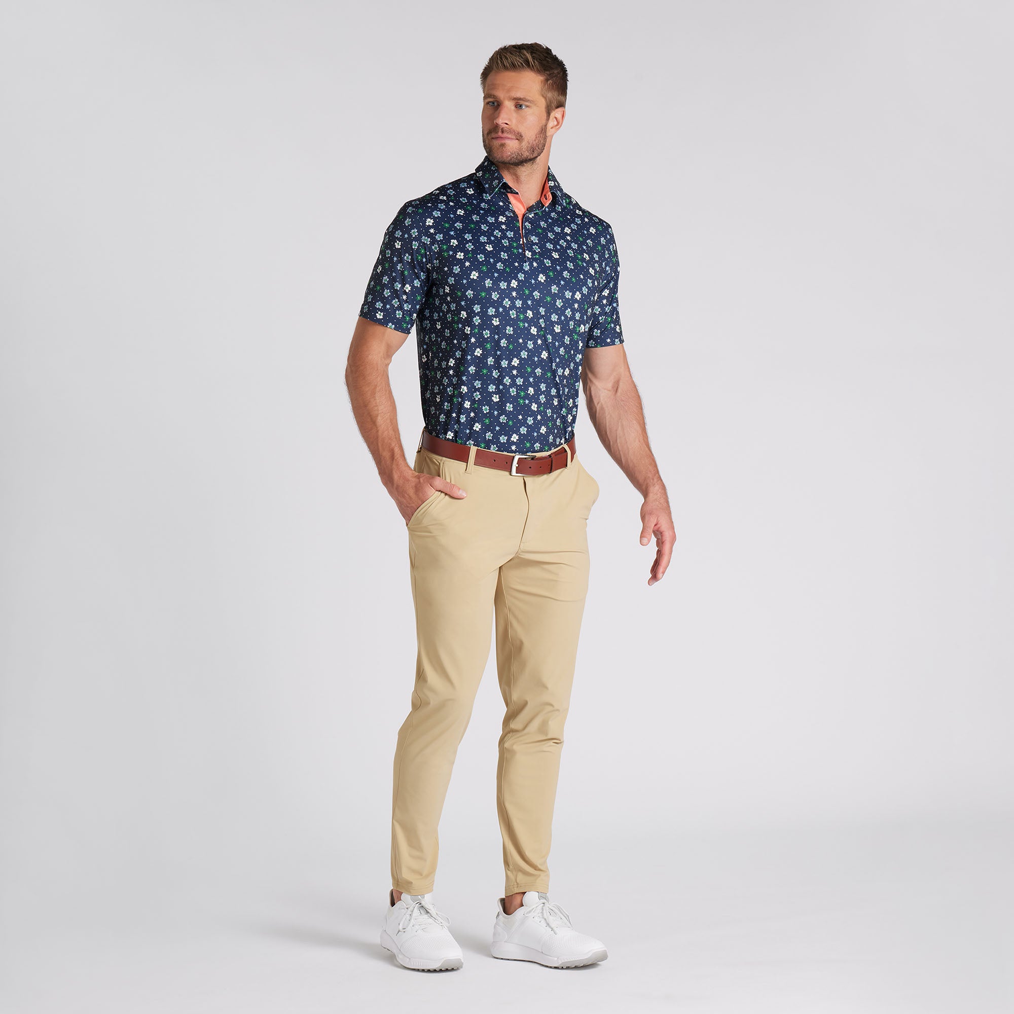 CLOUDSPUN Floral Golf Polo