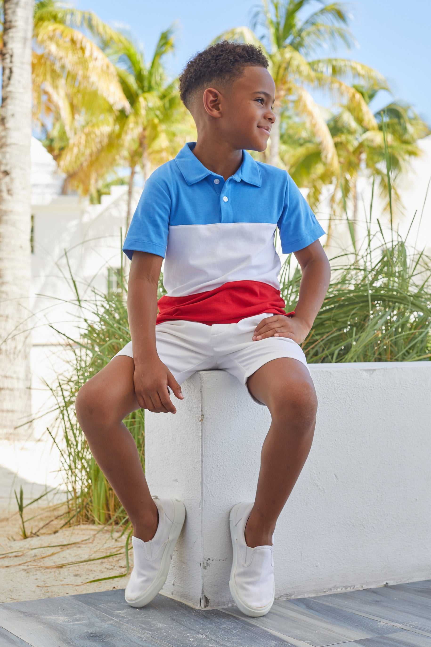 Color Block Short Sleeve Polo - Regatta