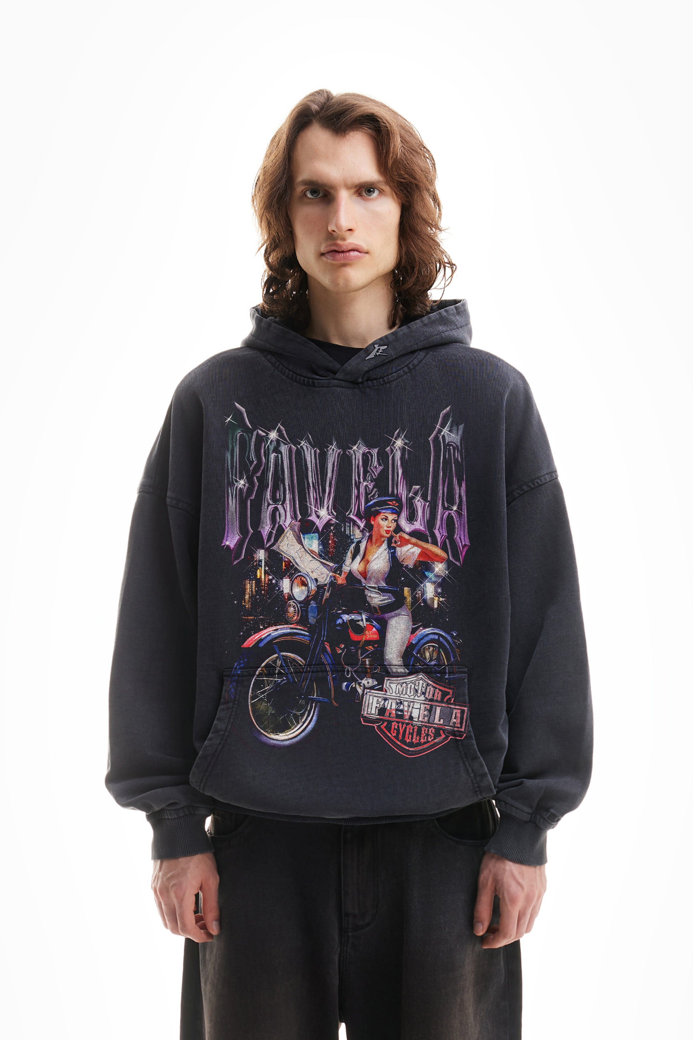 CYCELS BLACK WASHED HOODIE