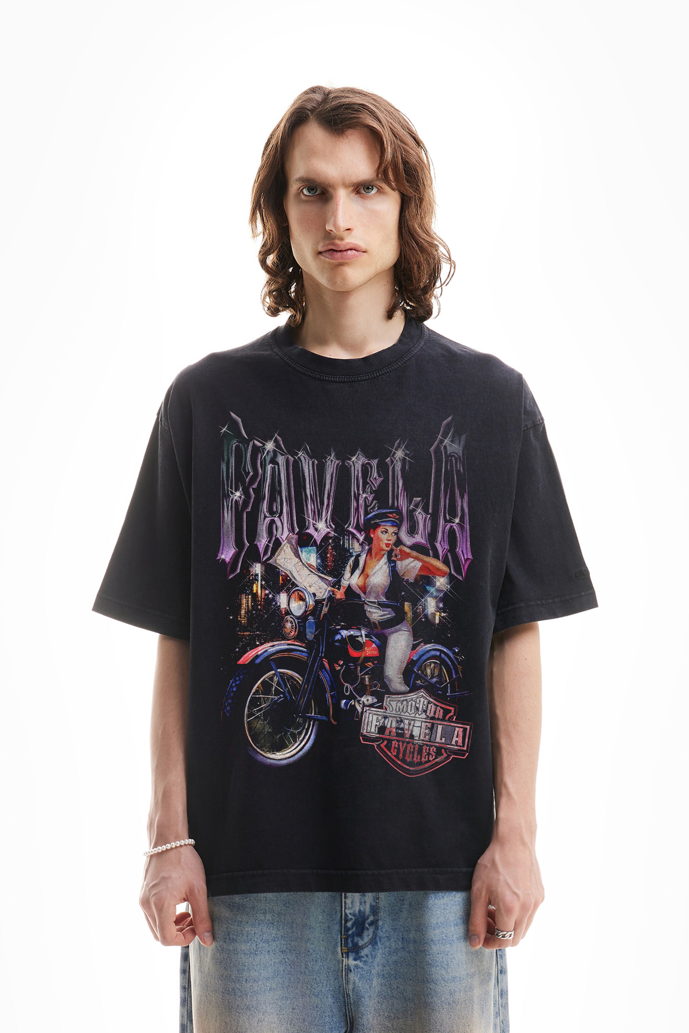 CYCELS BLACK WASHED T-SHIRT