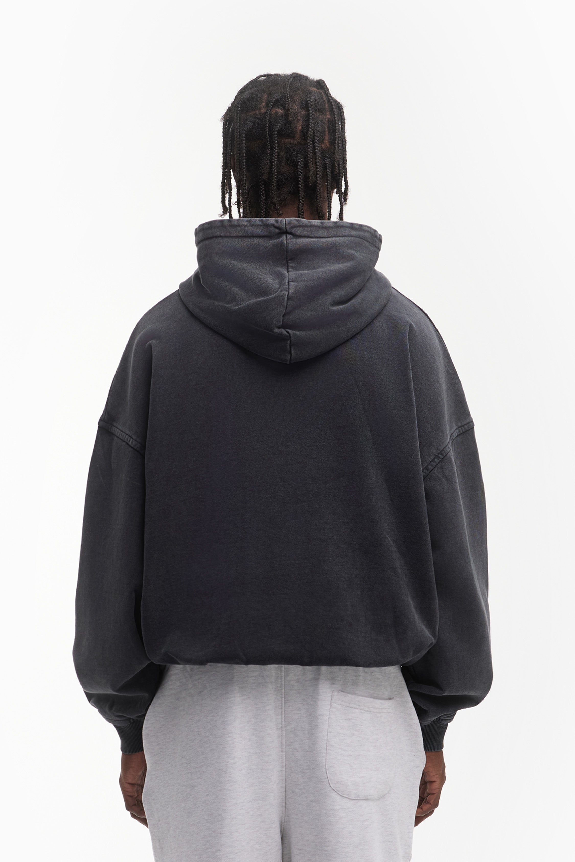 DAWN BLACK WASHED HOODIE