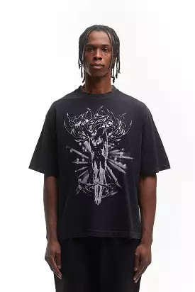 DAWN BLACK WASHED T-SHIRT