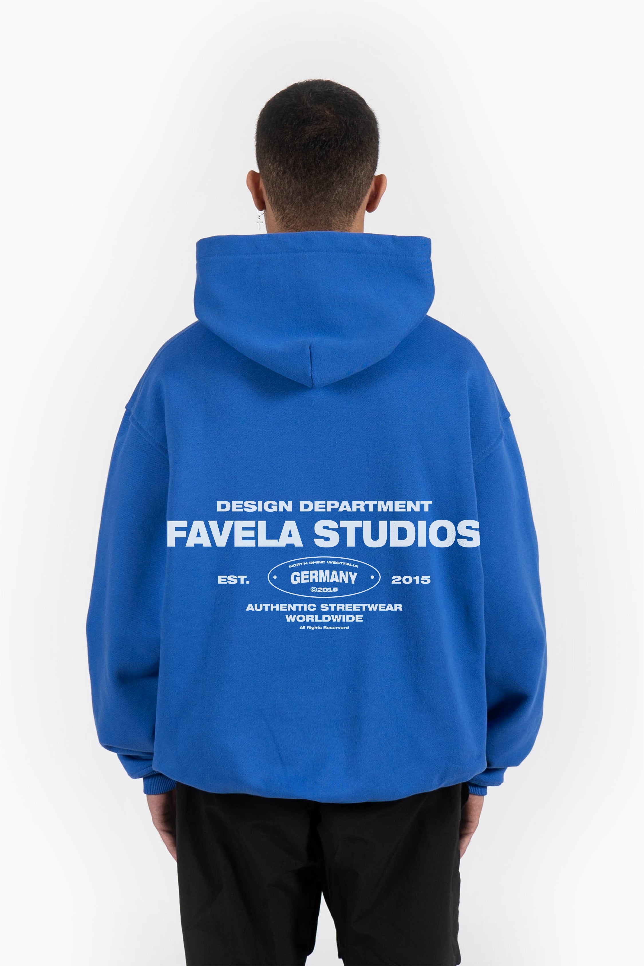 DESIGN DEPARTMENT ROYAL BLUE SNAP BUTTON HOODIE