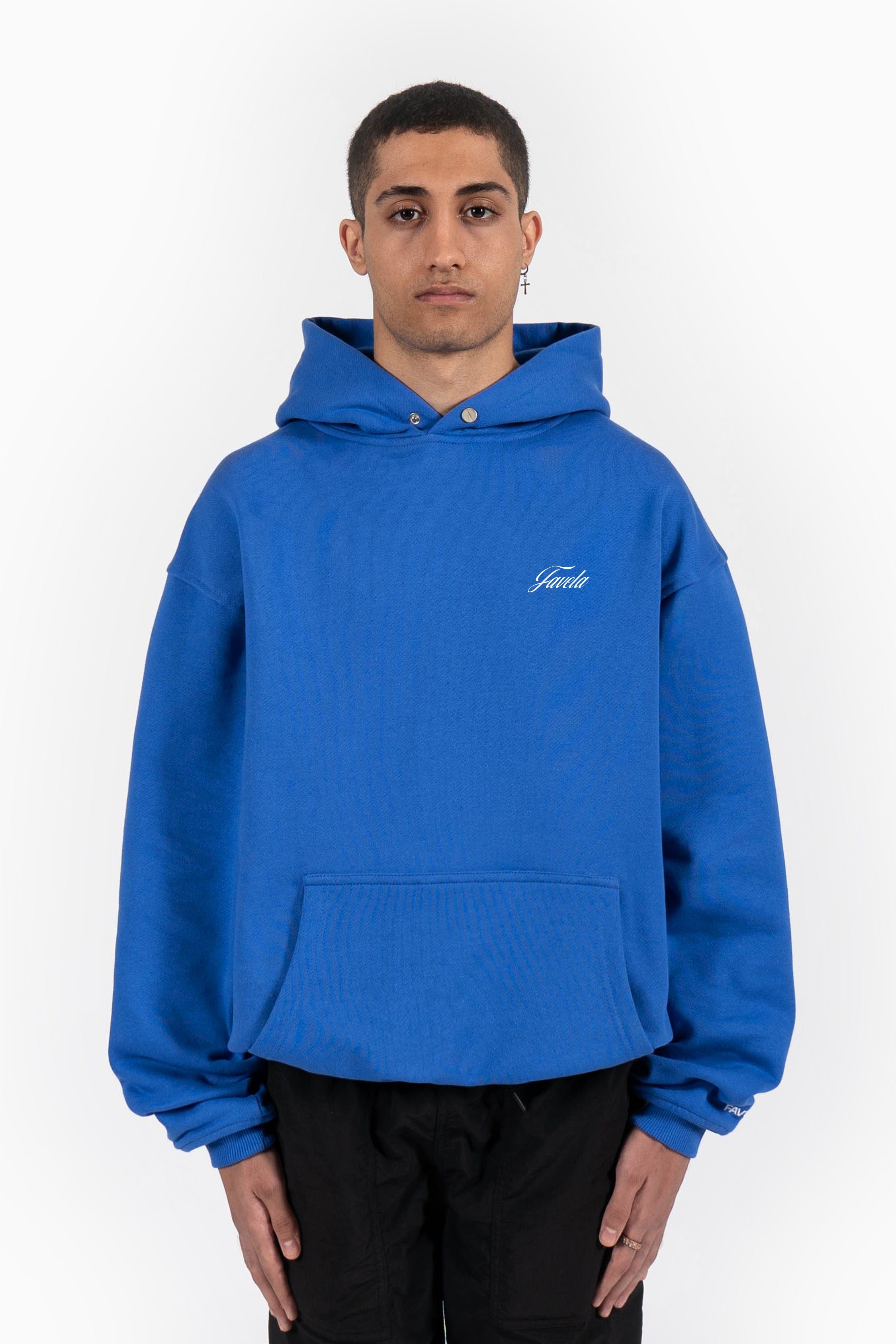 DESIGN DEPARTMENT ROYAL BLUE SNAP BUTTON HOODIE