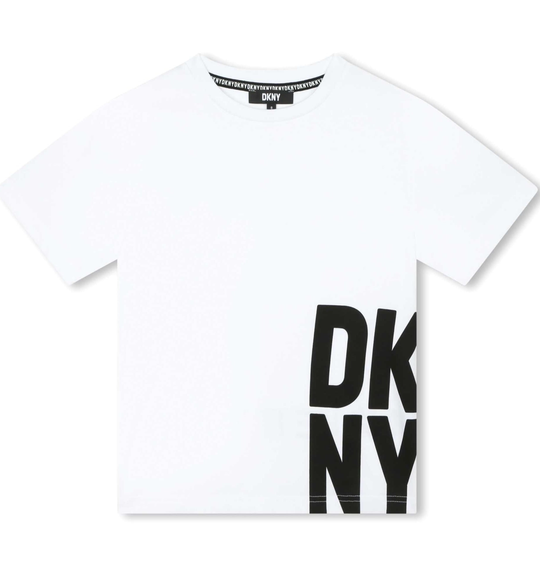 DKNY Junior Boys White Organic Cotton T-Shirt _D55005-10P