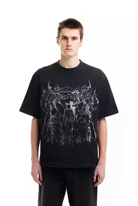 DYSTOPIA BLACK WASHED T-SHIRT