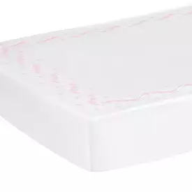 Embroidered Crib Sheet - Blush