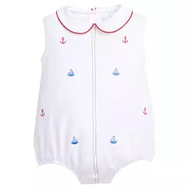 Embroidered Peter Pan Bubble - Nautical