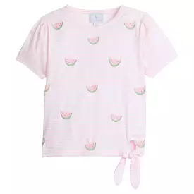 Embroidered Tie Tee - Watermelons