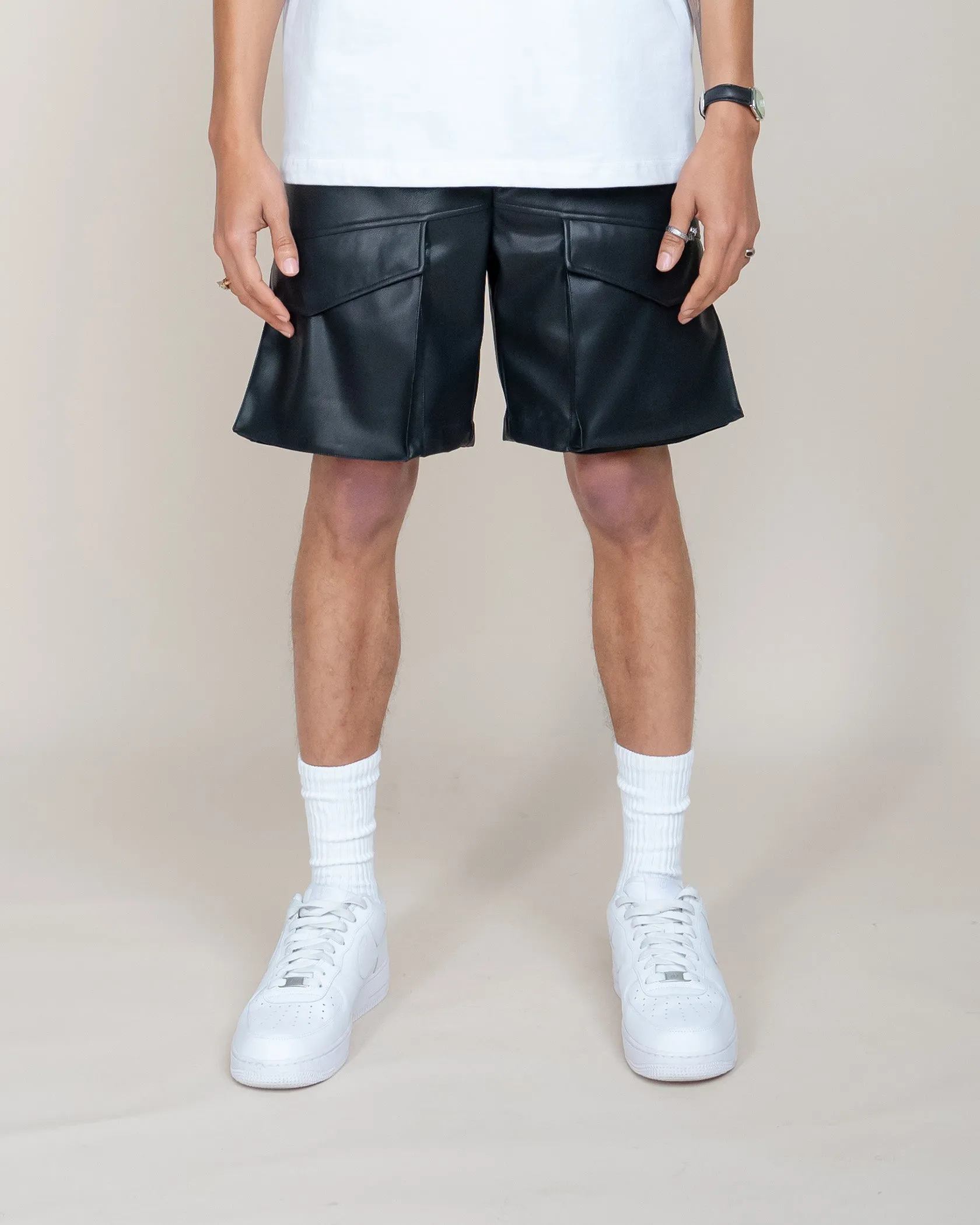 EPTM PARAGON SHORTS - PU BLACK